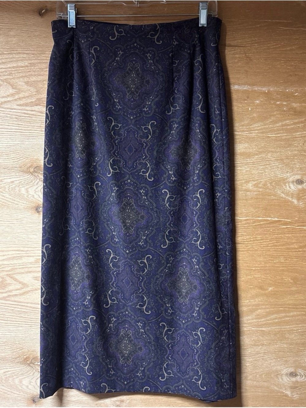 Briggs New York Classic Purple Paisley A-Line Women’s Skirt
